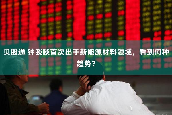 贝股通 钟睒睒首次出手新能源材料领域，看到何种趋势？